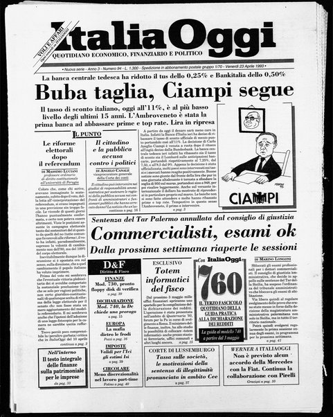 Italia oggi : quotidiano di economia finanza e politica